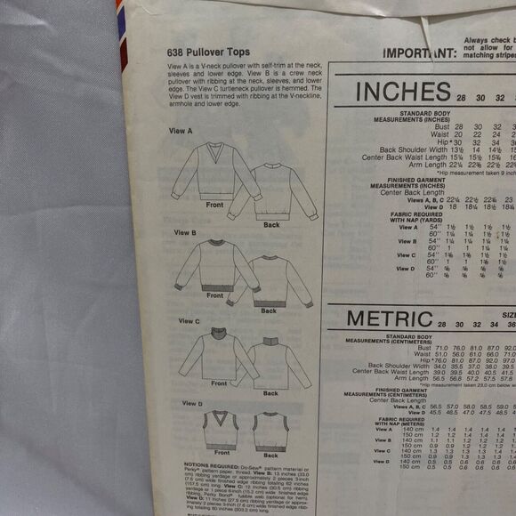 1980 Stretch and Sew Pullover Tops Design Patterns By Ann Person Vintage - Picture 6 of 9